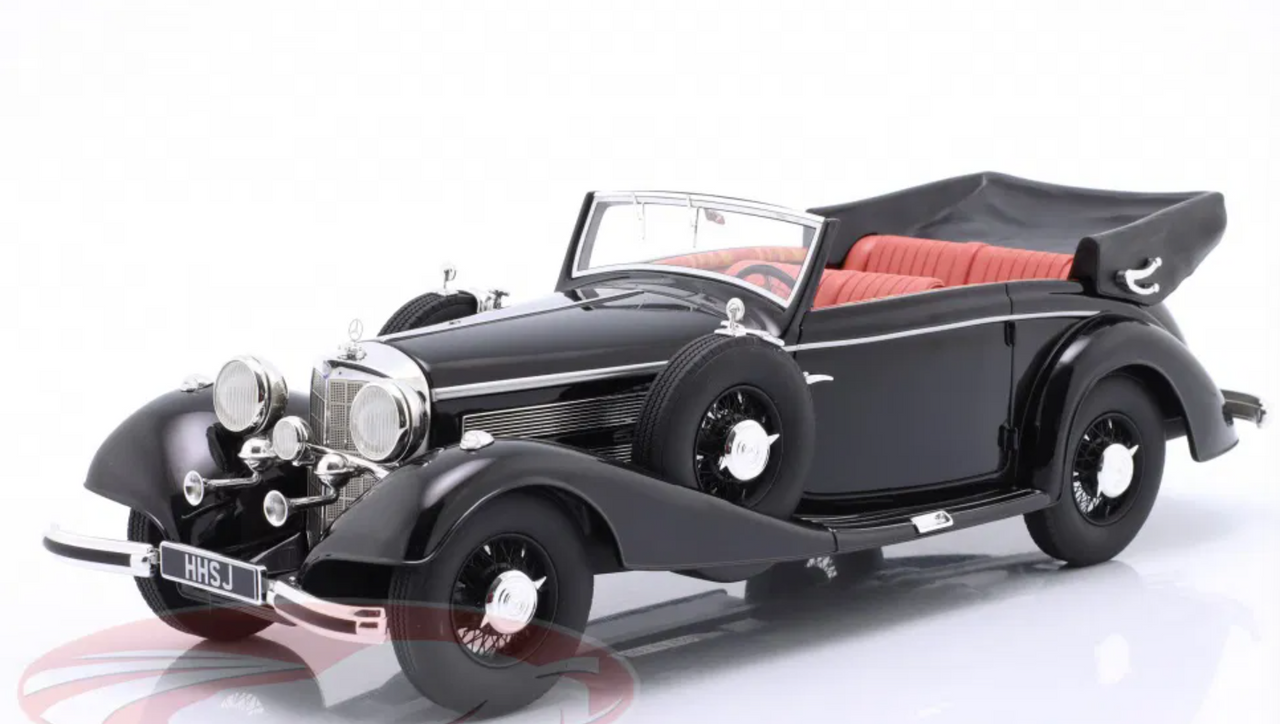 1/18 Cult Scale Models 1936-1938 Mercedes-Benz 540K Convertible B (Black) Diecast Car Model