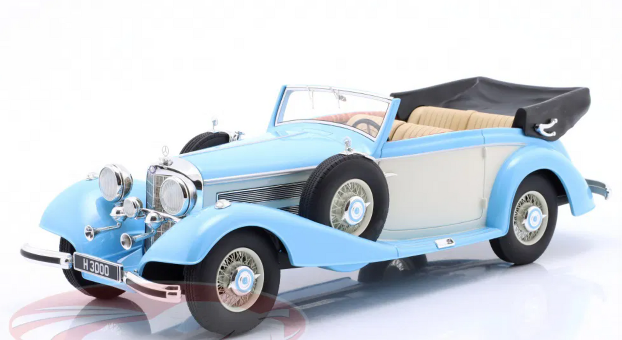 1/18 Cult Scale Models 1936-1938 Mercedes-Benz 540K Convertible B (Blue) Diecast Car Model