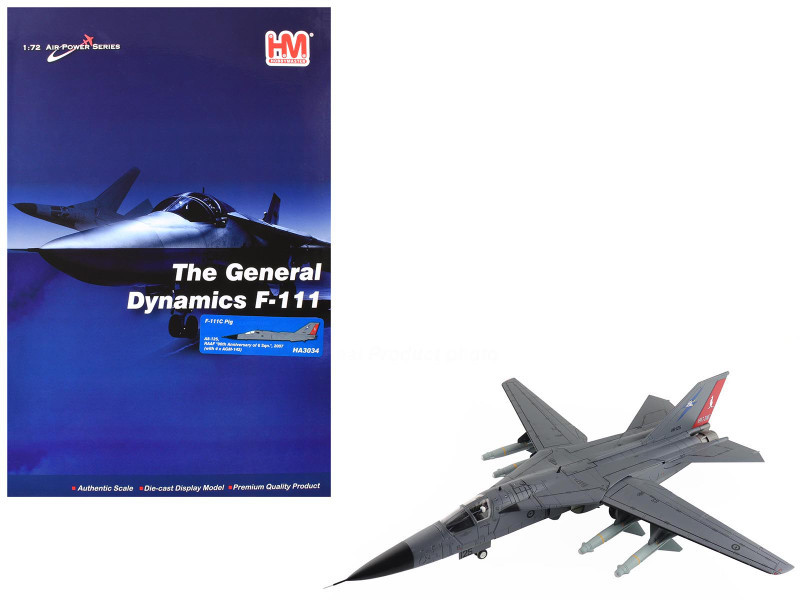 General Dynamics F-111C Pig Aircraft "90th Anniversary of No. 6 Squadron" (2007) Royal Australian Air Force "Air Power Series" 1/72 Diecast Model by Hobby Master