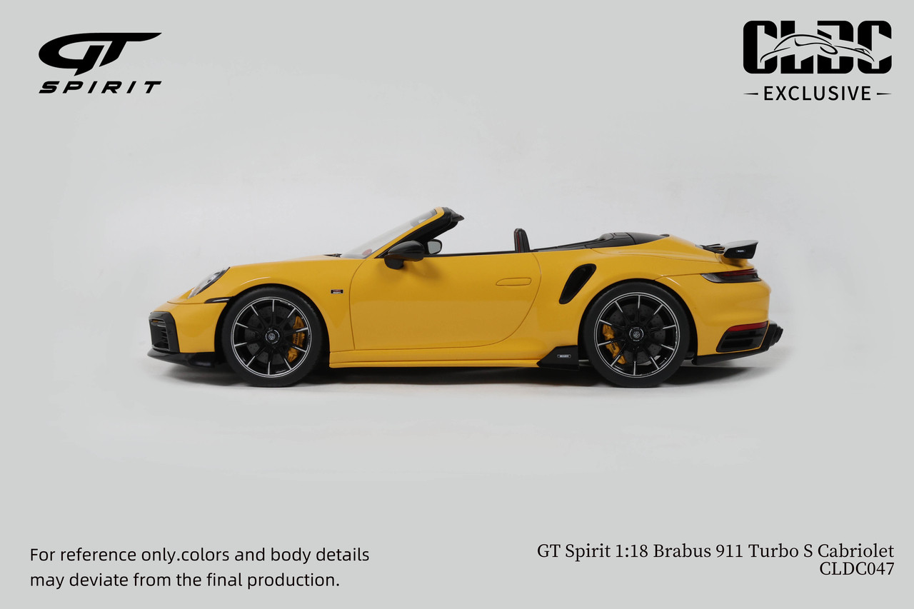 1/18 GT Spirit Porsche Brabus 911 Turbo S Cabriolet (Yellow) Car