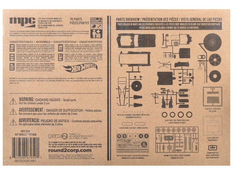 Skill 2 Model Kit Python Car "Hot Wheels" 1/25 Scale Model by MPC