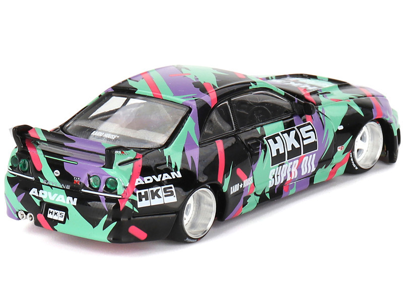 OPEN BOX 1/64 Kaido House x Mini GT Nissan Skyline GT-R (R33) HKS V1 Diecast Car Model