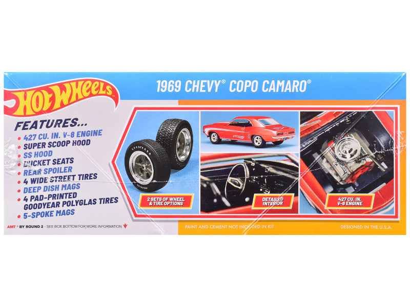 Skill 2 Model Kit 1969 Chevrolet COPO Camaro "Hot Wheels" 1/25 Scale Model by AMT
