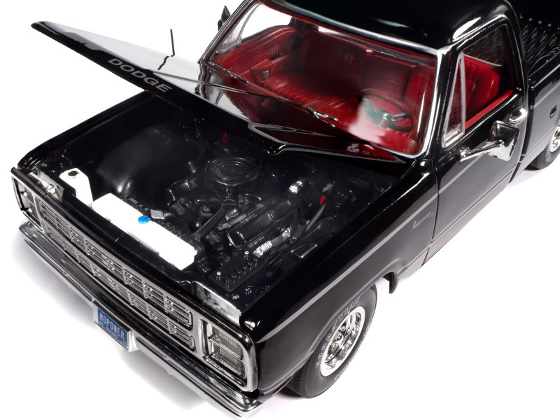 1979 Dodge Adventurer Sweptline Pickup Truck Black with Red
