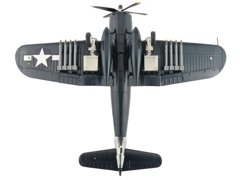 Vought F4U-4 Corsair Aircraft "N51 John Glenn VMF-155 China" (1945) United States Marine Corps "Air Power Series" 1/48 Diecast Model by Hobby Master