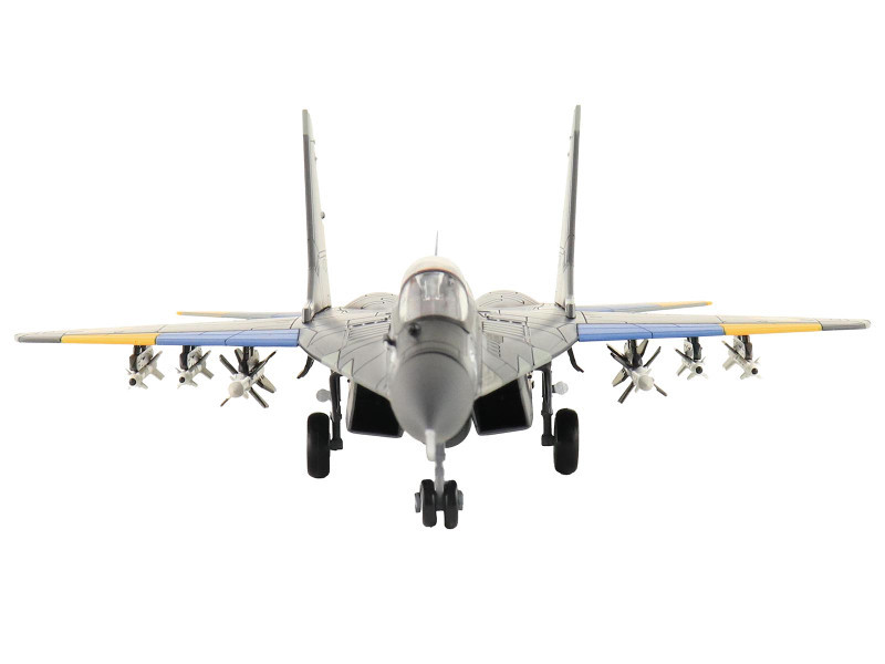 Mikoyan MIG-29 Fulcrum Aircraft "Ghost of Kyiv 40th Tactical Aviation Brigade Vasylkiv Air Base" (2023) Ukrainian Air Force "Air Power Series" 1/72 Diecast Model by Hobby Master