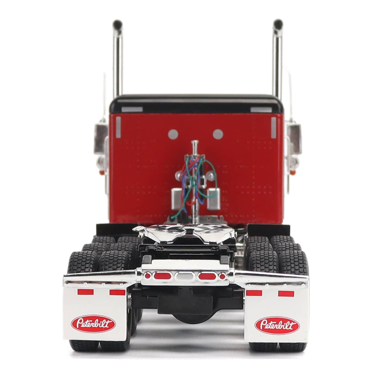 1/32 Diecast Masters Peterbilt Model 589 131-inches-BBC 58-inches-Sleeper Tridem-Axle Legendary Package Truck Tractor (Legendary-Red color) Diecast Model