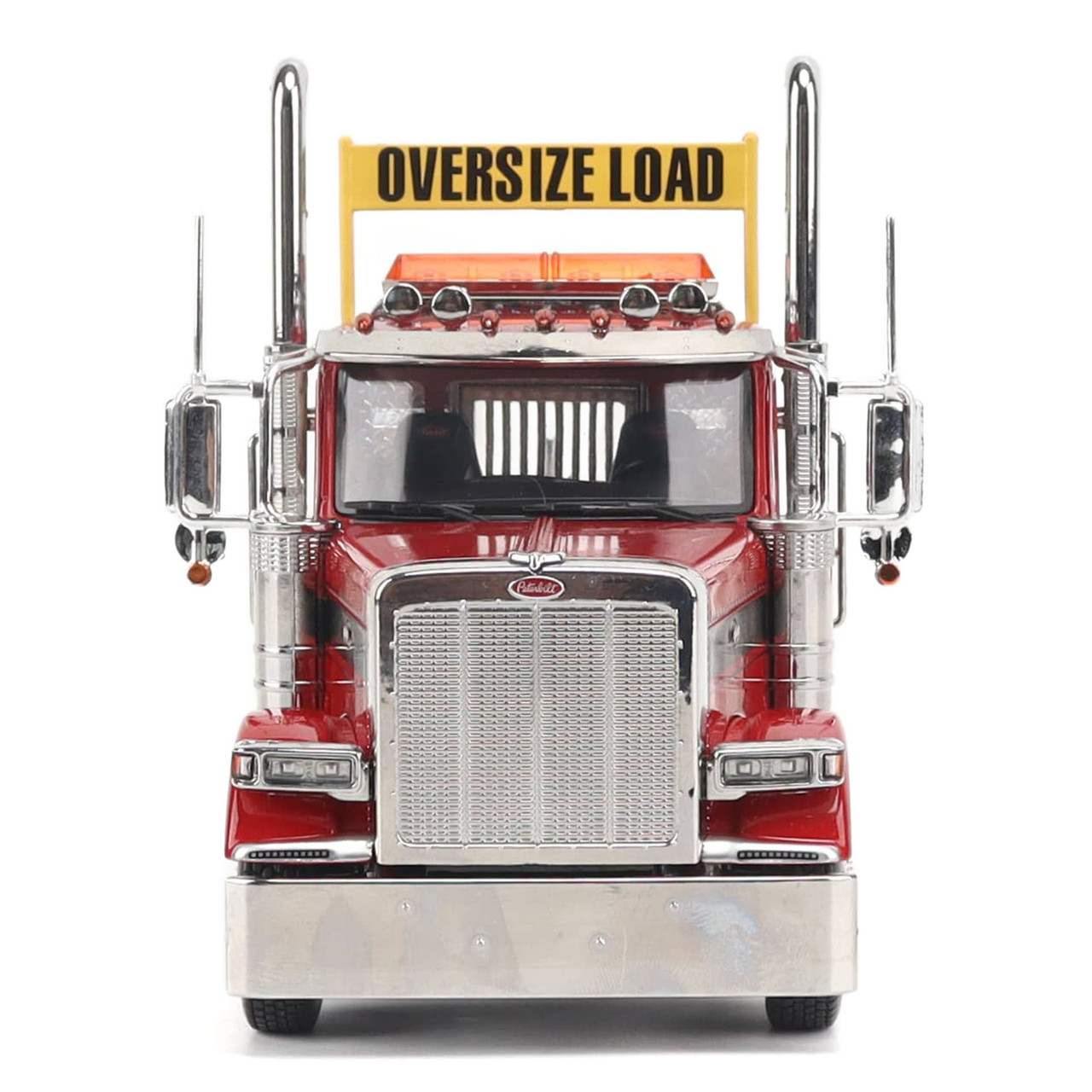 1/32 Diecast Masters Peterbilt Model 589 131-inches-BBC Day-Cab Tandem-Axle Truck Tractor (Legendary-Red color) Diecast Model
