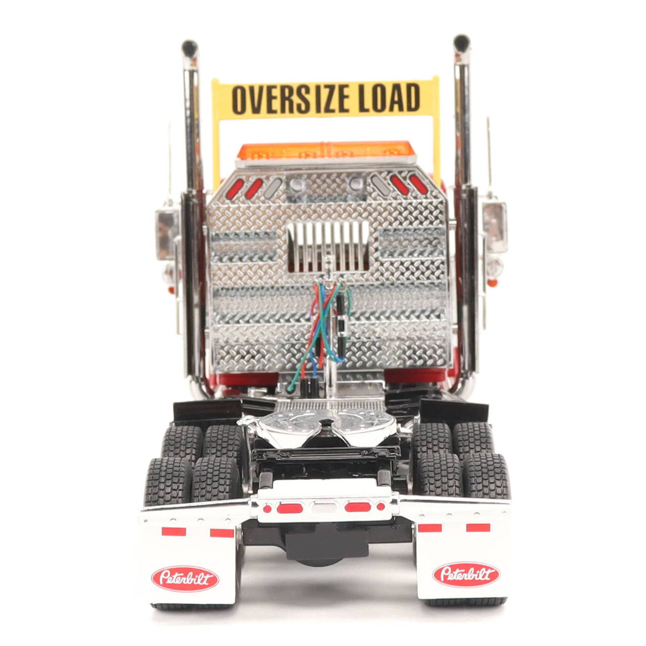 1/32 Diecast Masters Peterbilt Model 589 131-inches-BBC Day-Cab Tandem-Axle Truck Tractor (Legendary-Red color) Diecast Model