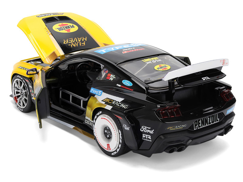 Ford Mustang RTR #88 Chelsea Denofa "Pennzoil" "Formula Drift PRO Championship" (2025) with Lights "RTR Vehicles" Series 1/24 Diecast Model Car by Jada