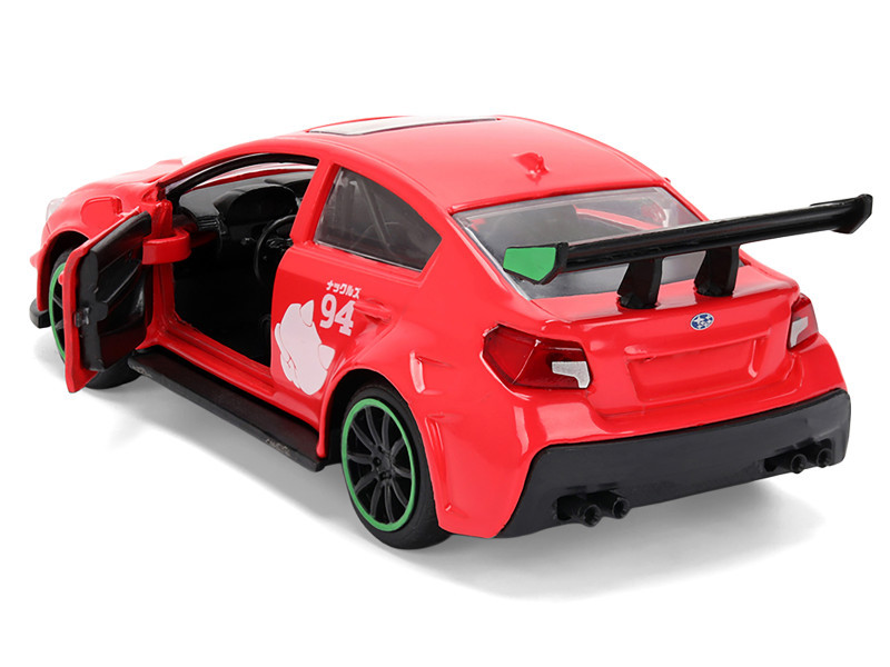 2016 Subaru WRX STI Red with "Knuckles" Graphics "Sonic the Hedgehog" (1991) Video Game "Hollywood Rides" Series 1/32 Diecast Model Car by Jada