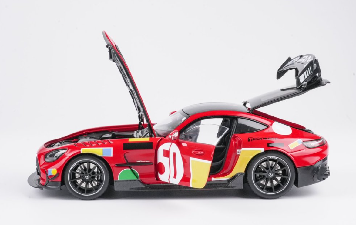 1/18 Minichamps 2025 Mercedes-AMG GT Black Series #50 (Red with Livery) Diecast Car Model