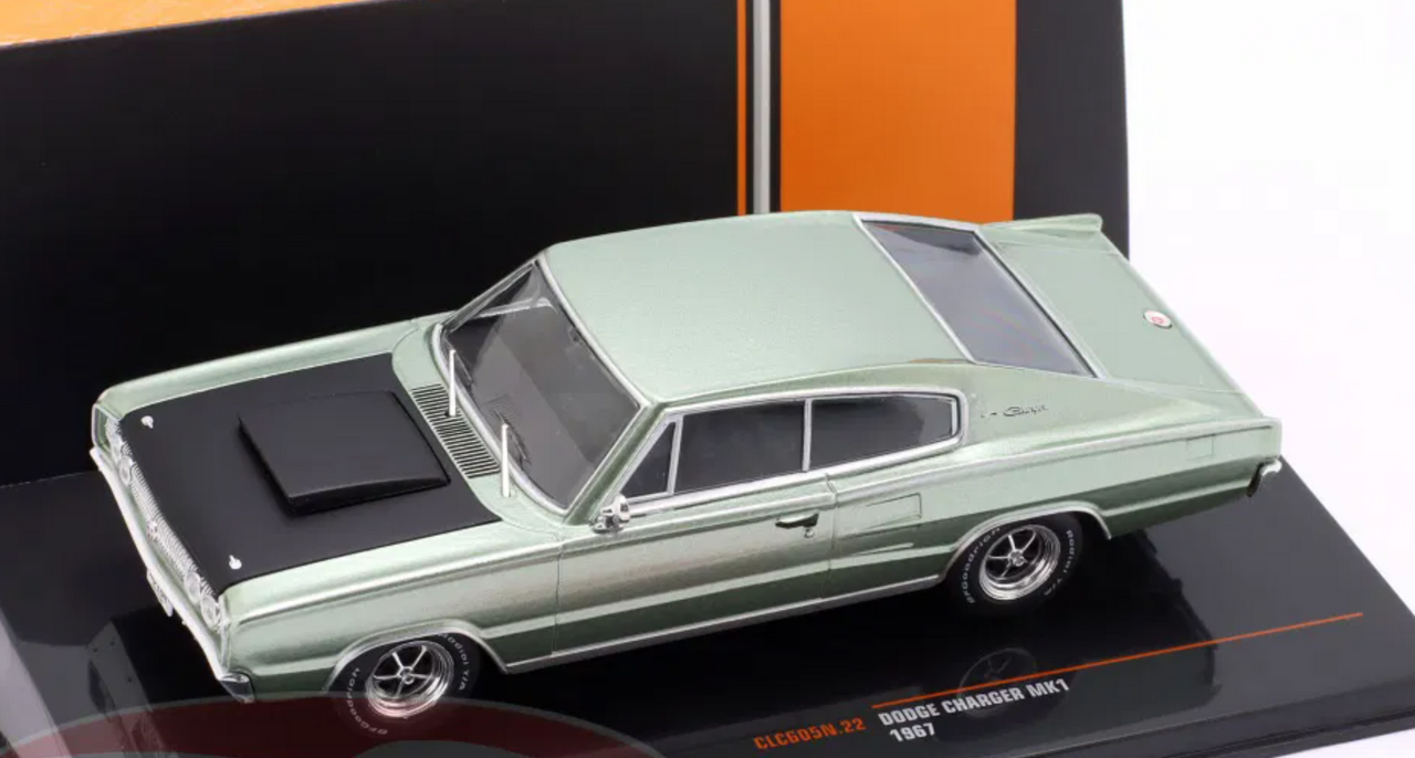 1/43 Ixo 1967 Dodge Charger Mk1 (Light Green Metallic) Car Model