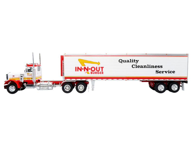 1973 Peterbilt 359 Truck with Refrigerated Trailer "In-N-Out Burger" White and Red "North American Vintage Truck Collection" 1/43 Diecast Model by Iconic Replicas