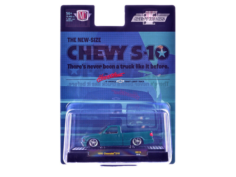 1/64 M2 Machines 1995 Chevrolet S10 Custom (Blue) Diecast Car