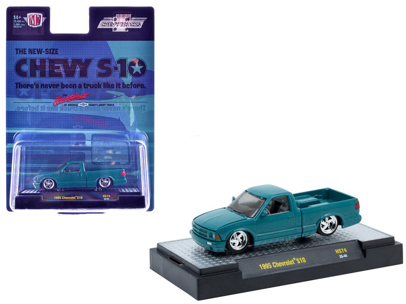 1/64 M2 Machines 1995 Chevrolet S10 Custom (Blue) Diecast Car