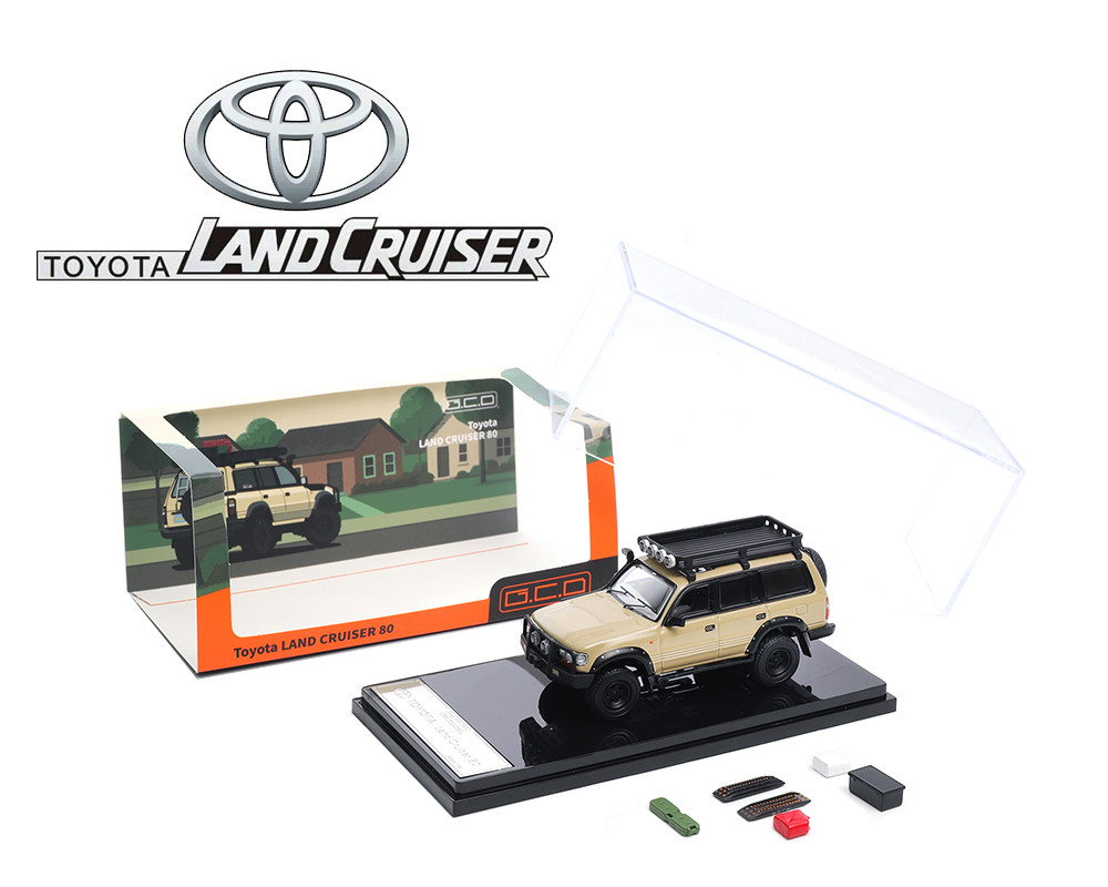 1/64 GCD Toyota Land Cruiser 80 (Yellow) Diecast Car Model
