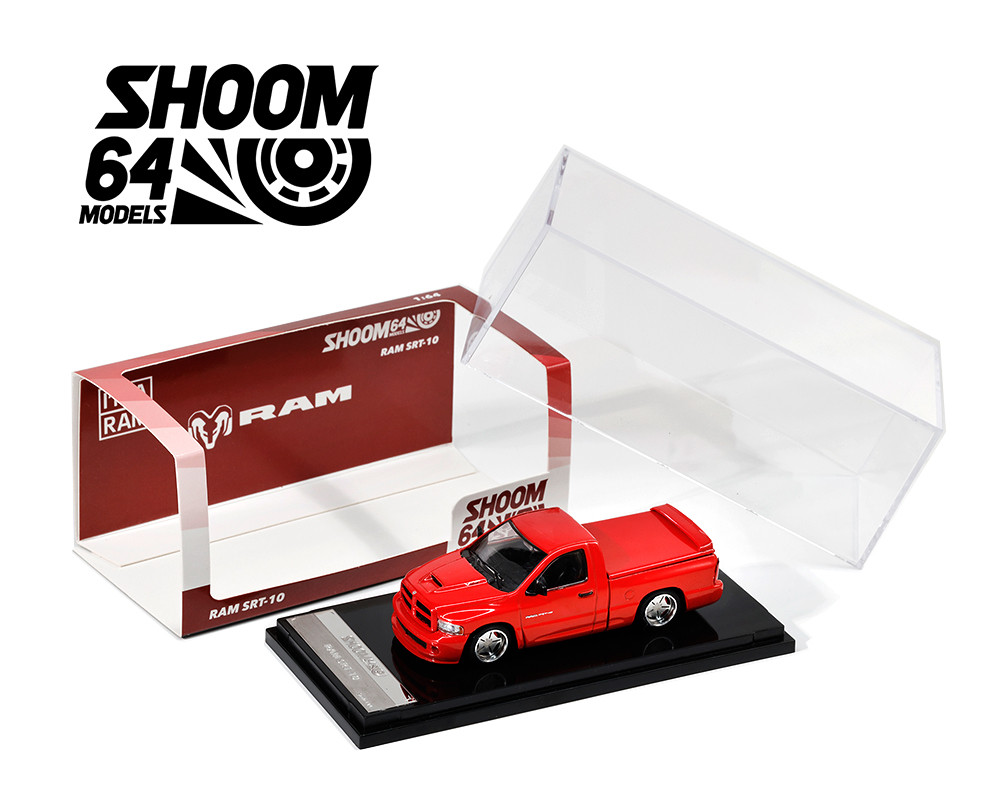 1/64 SHOOM64 2003 Dodge Ram SRT-10 Pickup (Red) Diecast Car Model