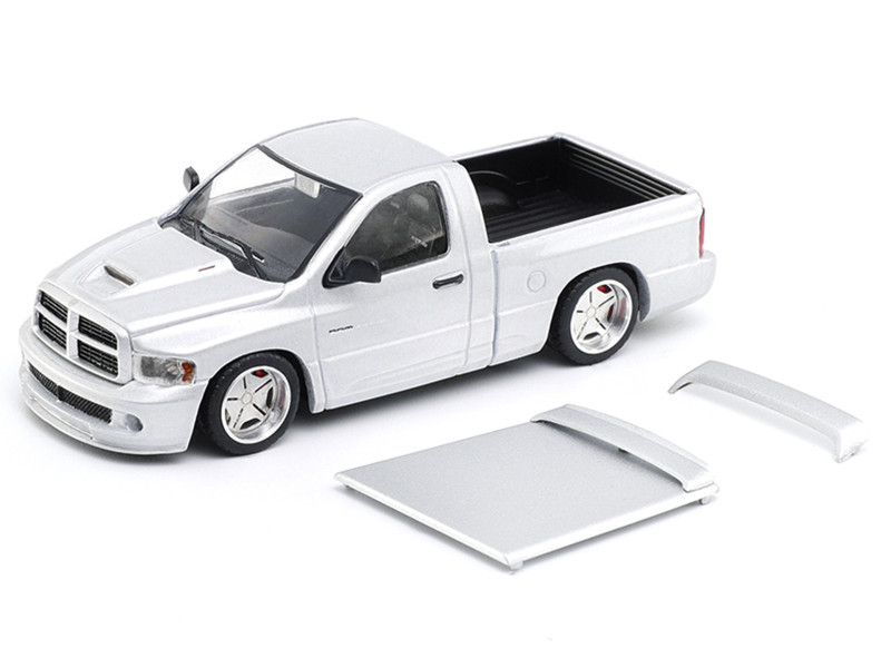 1/64 SHOOM64 2003 Dodge Ram SRT-10 Pickup (Silver) Diecast Car Model