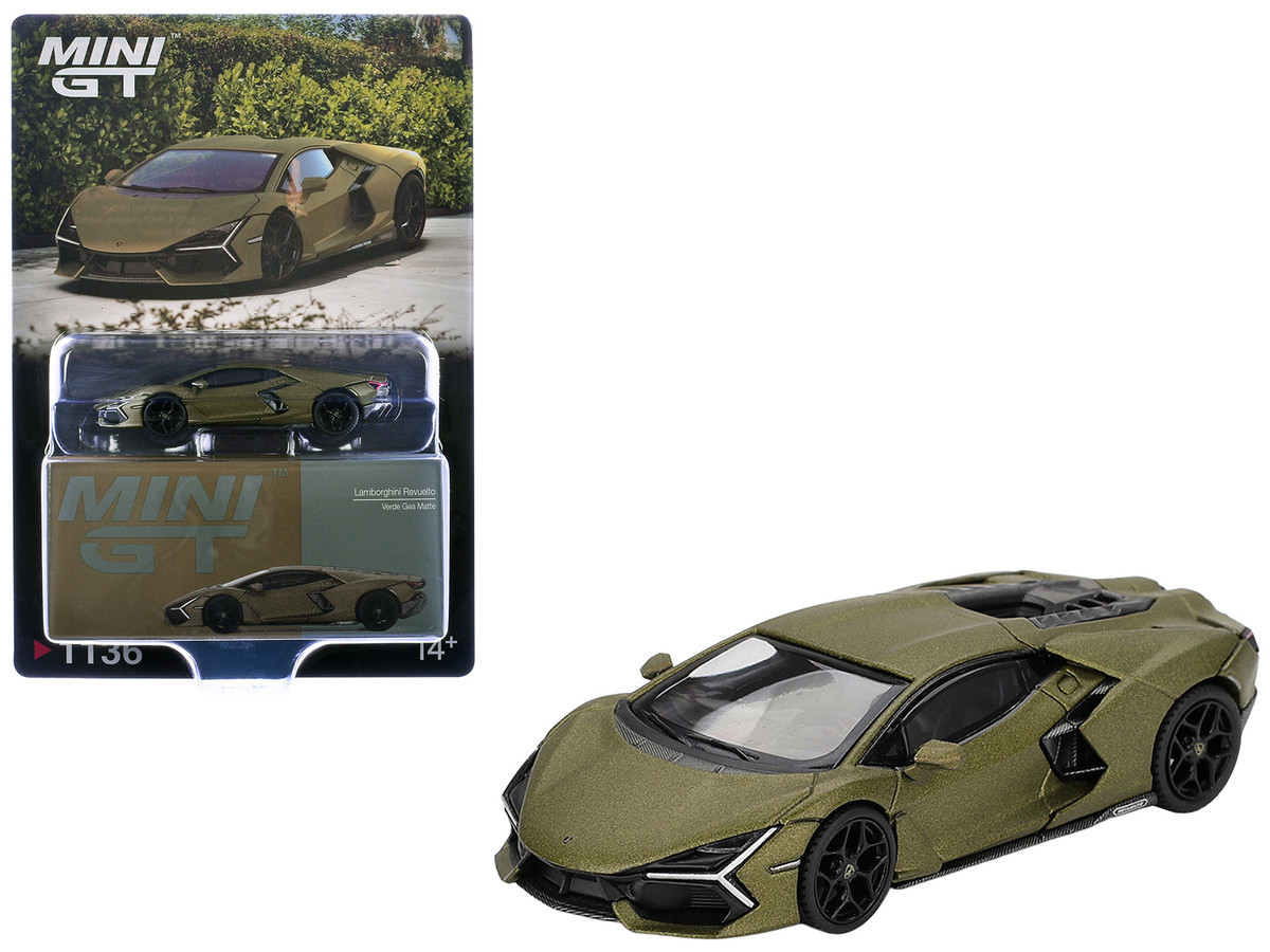 1/64 Mini GT Lamborghini Revuelto (Verde Gea Matte Green) Diecast Car Model