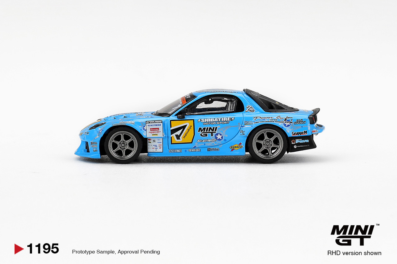 1/64 Mini GT Mazda RX-7 RE-Amemiya 2025 D1GP Diecast Car Model