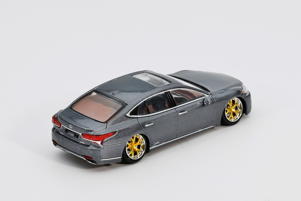 その他 Air 1/64 GCD X Enchery Lexus LS500 Lowrider (Grey with Gold Wheels