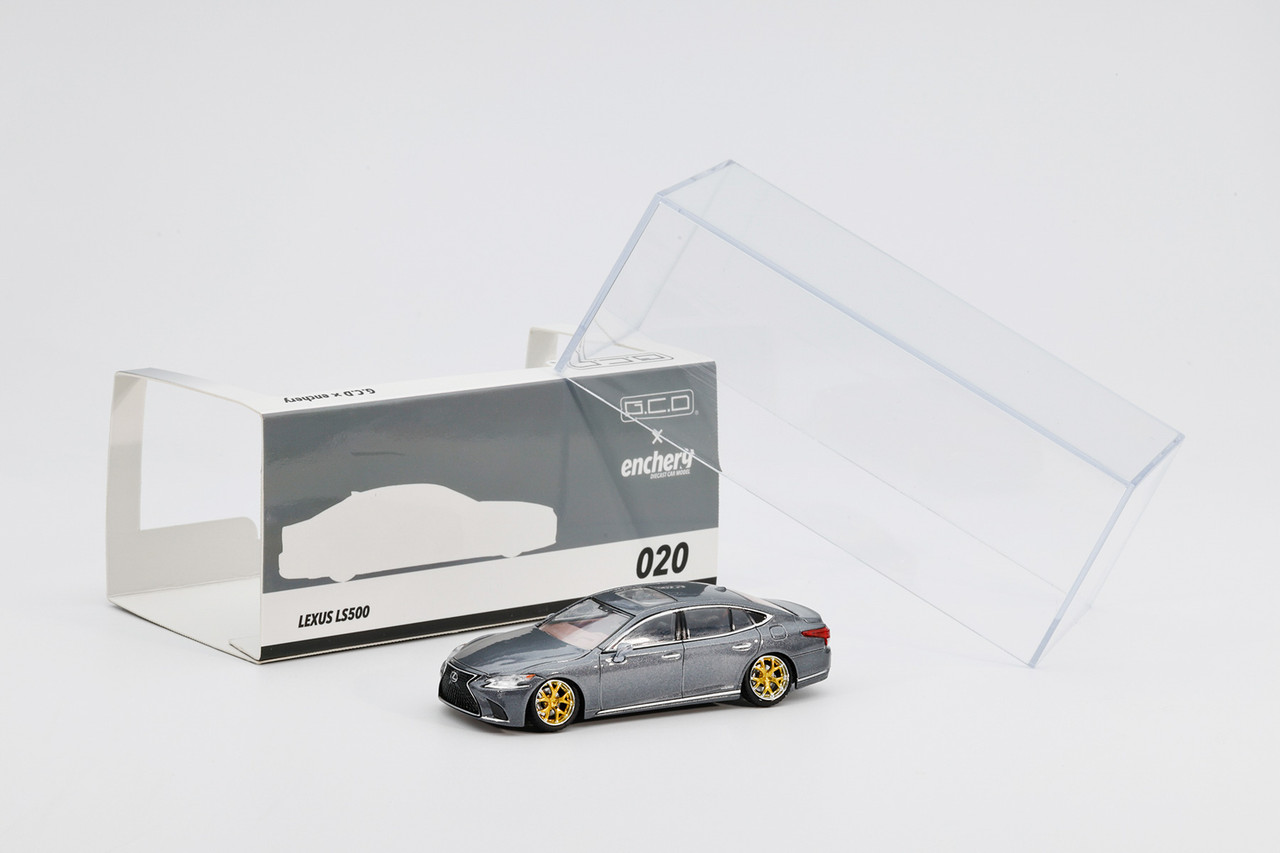 1/64 GCD X Enchery Lexus LS500 Lowrider (Grey with Gold Wheels