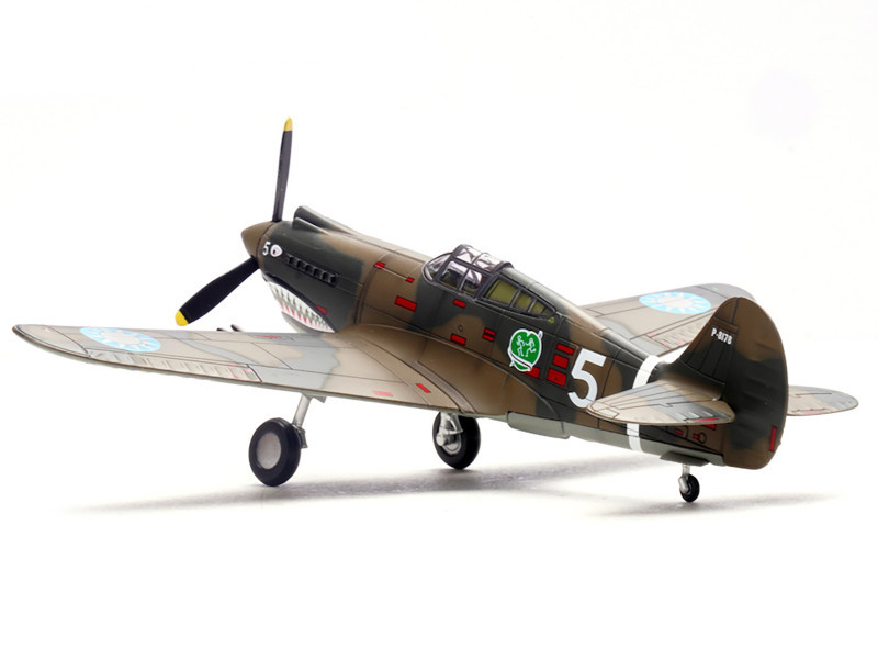 Curtiss P-40B/C Warhawk Fighter Aircraft "White 5 Charles Bond 1st Squadron Flying Tigers, Chinese Air Force" (1942) 1st American Volunteer Group 1/72 Diecast Model Airplane by Legion