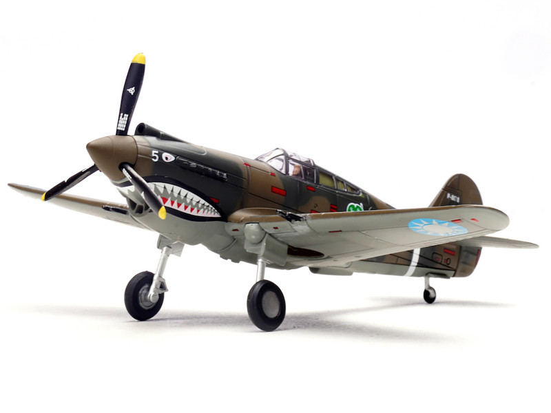 Curtiss P-40B/C Warhawk Fighter Aircraft "White 5 Charles Bond 1st Squadron Flying Tigers, Chinese Air Force" (1942) 1st American Volunteer Group 1/72 Diecast Model Airplane by Legion