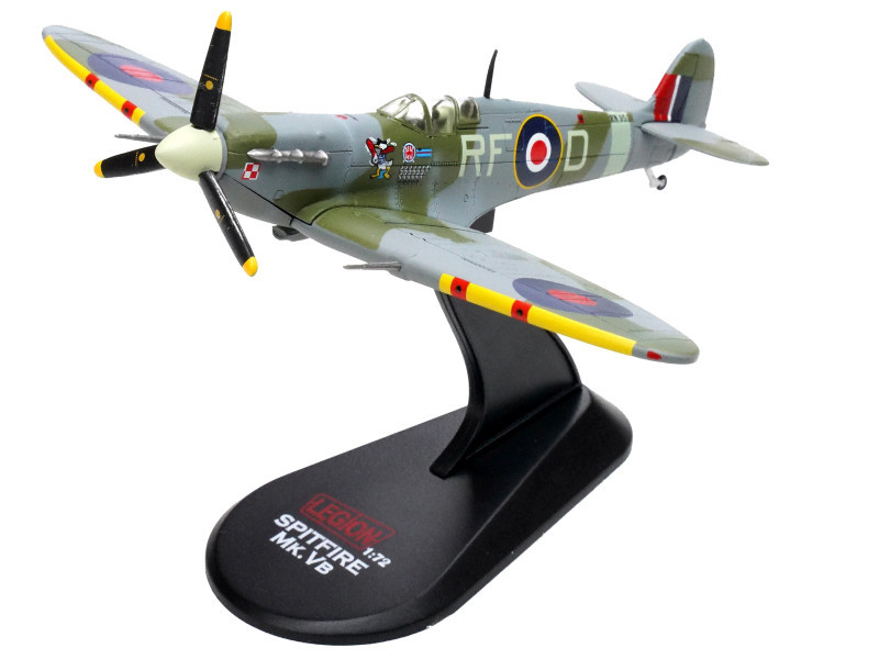 Supermarine Spitfire Mk Vb Fighter Aircraft "EN951 Ace Jan Zumbach No. 303 Polish Kosciuszko Squadron" (1943) Royal Air Force 1/72 Diecast Model by Legion