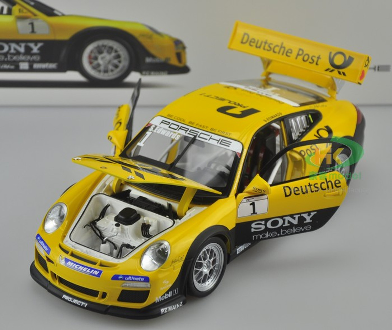 1/18 PORSCHE 911 GT3 CUP (YELLOW) DIECAST CAR MODEL