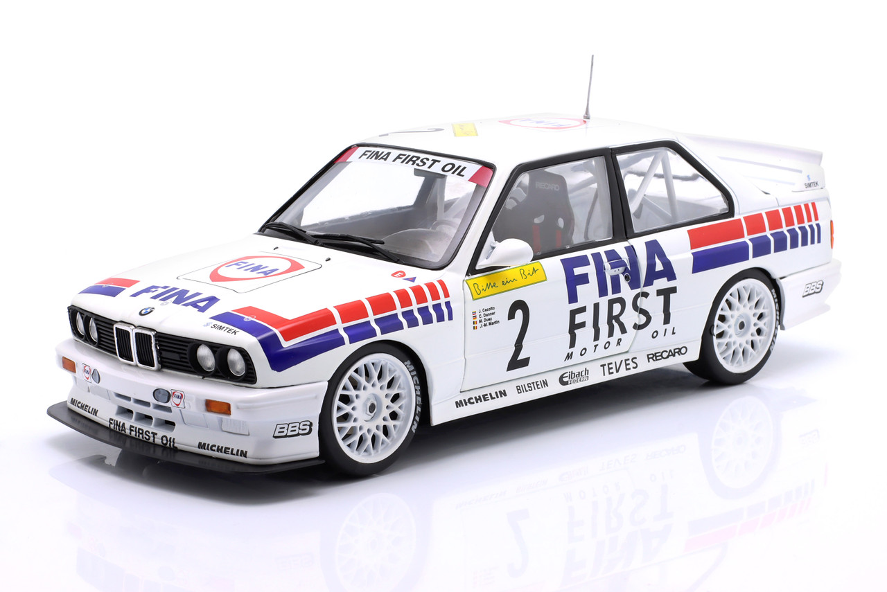 1/18 Werk83 1992 BMW M3 E30 #2 Winner 24h Nürburgring FINA Motorsport Team Johnny Cecotto, Christian Danner, Jean-Michel Martin, Marc Duez Diecast Car Model