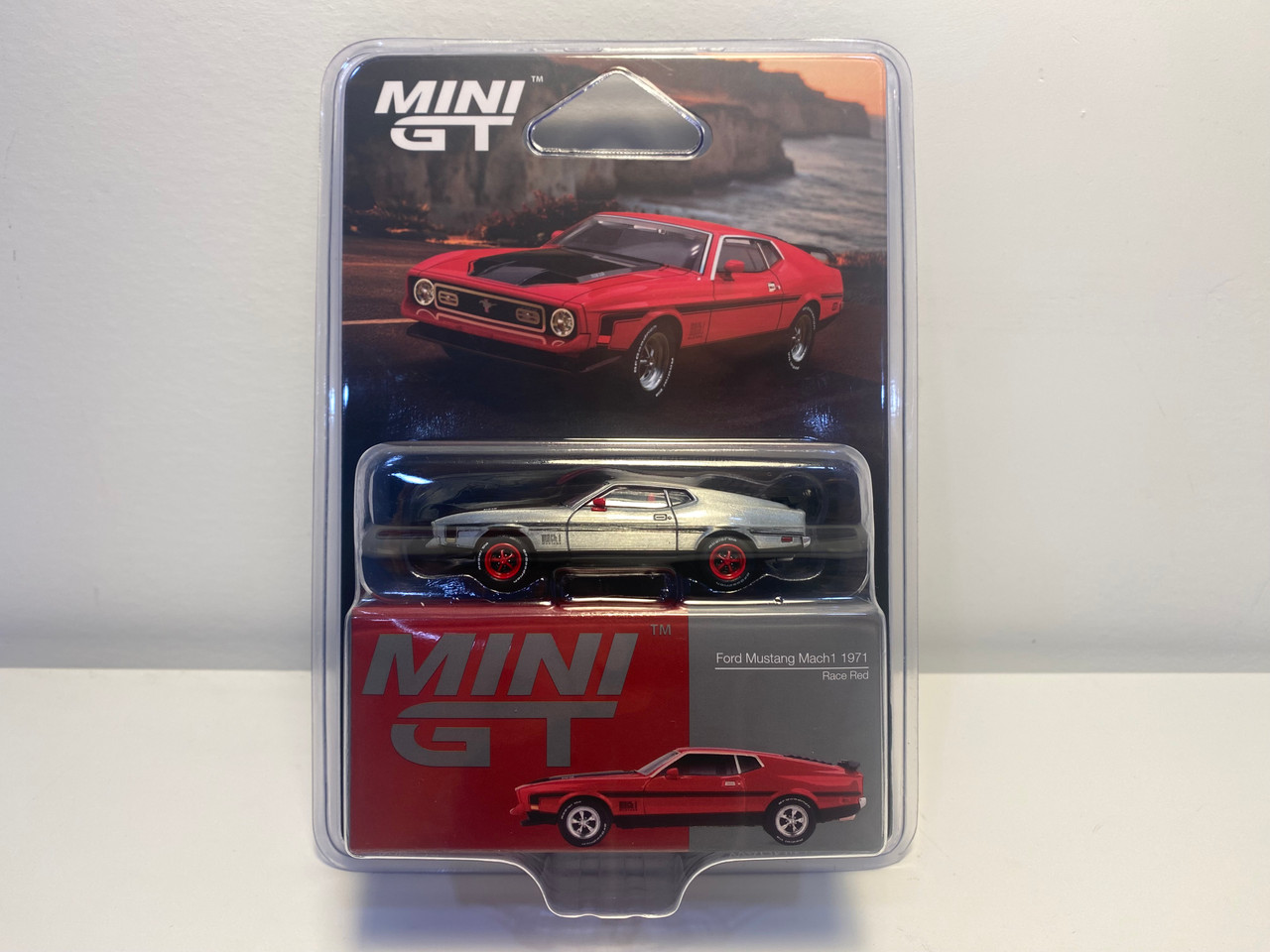 CHASE CAR 1/64 Mini GT 1971 Ford Mustang Mach I Mach 1 (Chrome