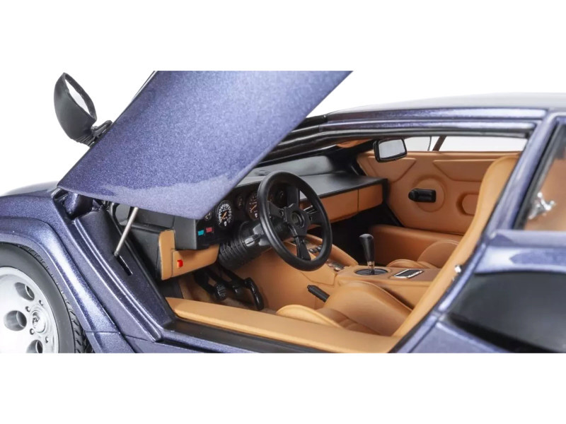 1/18 Kyosho Lamborghini Countach LP 5000 Quattrovalvole (Dark Blue Metallic) Diecast Car Model