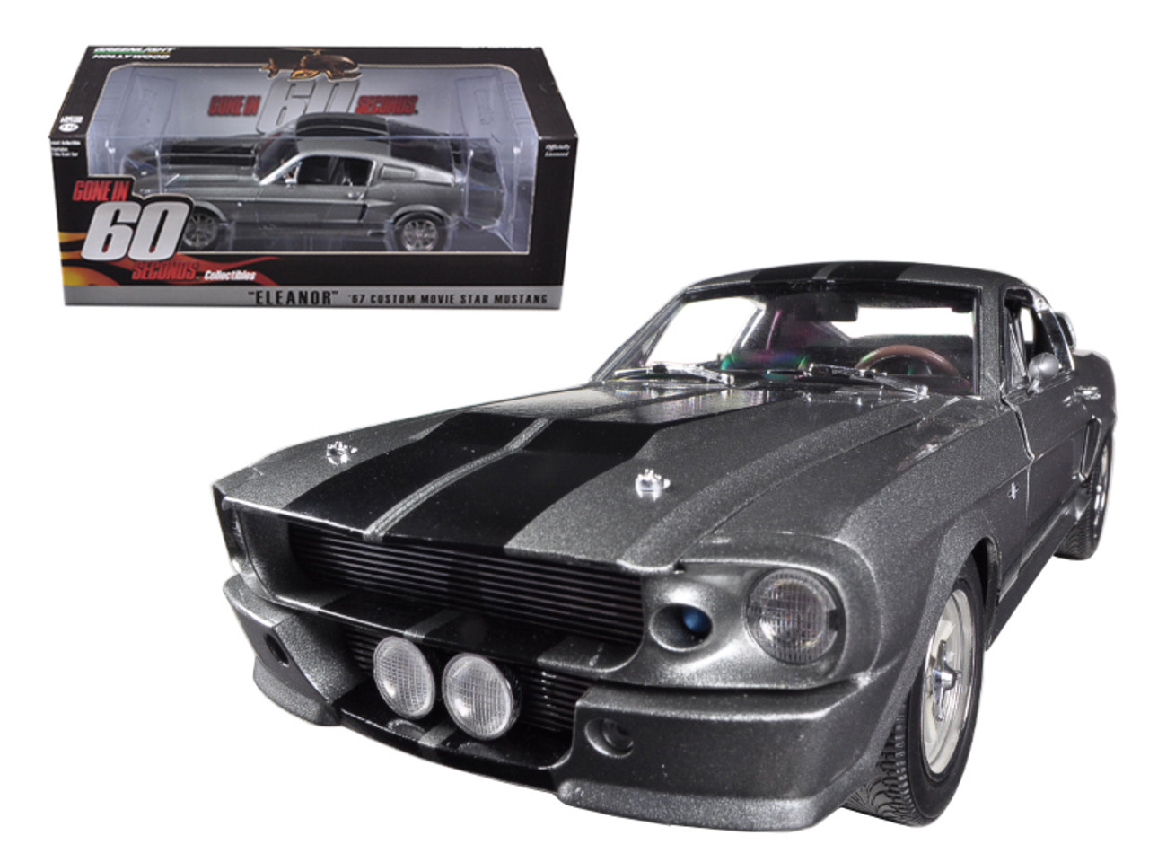 1/18 Greenlight 1967 Ford Mustang Custom Eleanor Gone in 60 Seconds  (2000) Movie Diecast Car Model