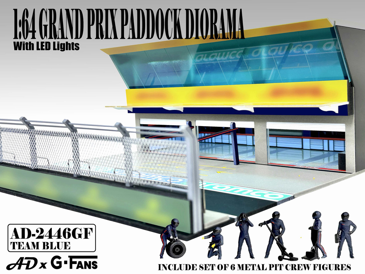 1/64 American Diorama Formula 1 Grand Prix Paddock Pit Stop
