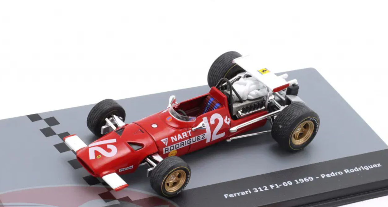 1/43 Altaya 1969 Formula 1 Pedro Rodriguez Ferrari 312 #12 Car Model