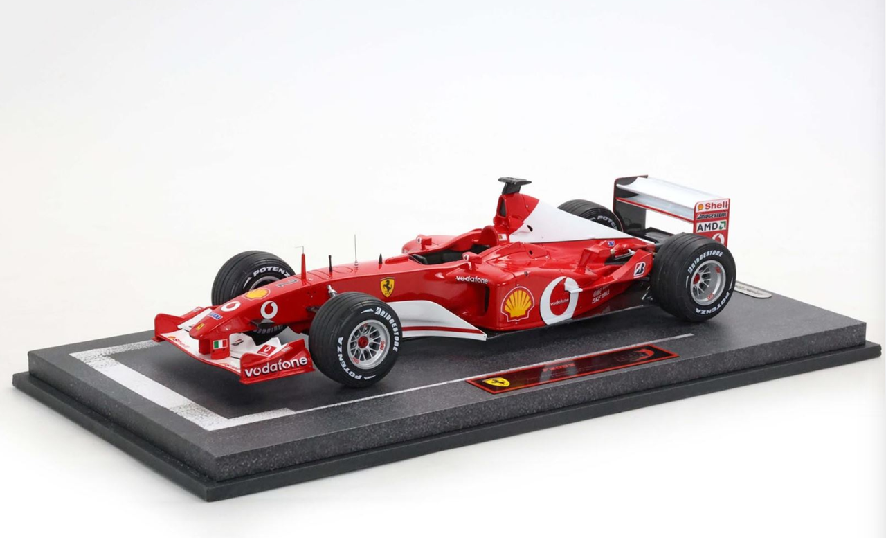 1/18 BBR 2002 Formula 1 Ferrari F2002 San Marino GP 2nd Place Ruben Barrichello Car Model