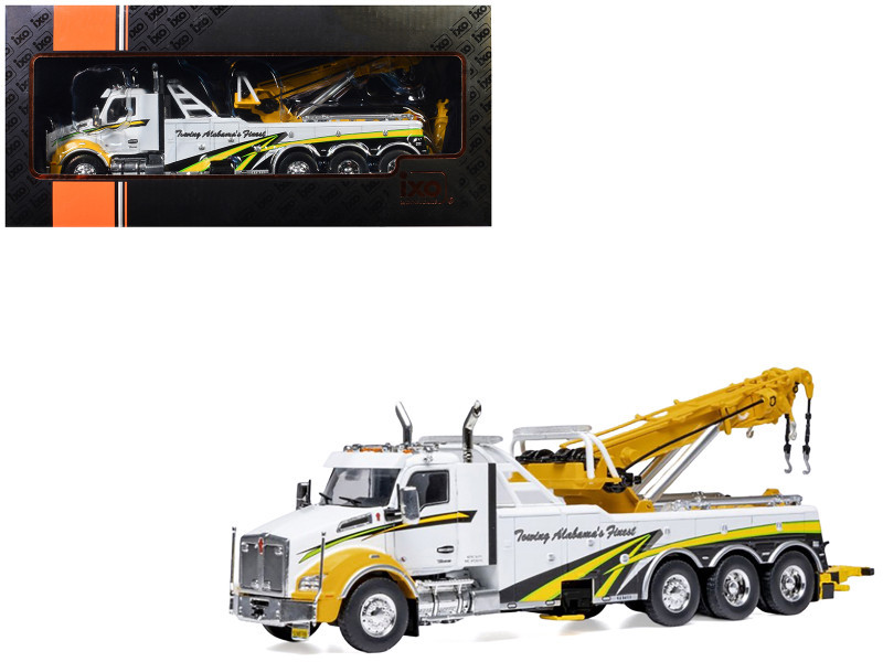 2018 Kenworth T880 Wrecker Tow Truck "Towing Alabama's Finest" White with Graphics 1/43 Diecast Model by IXO Models