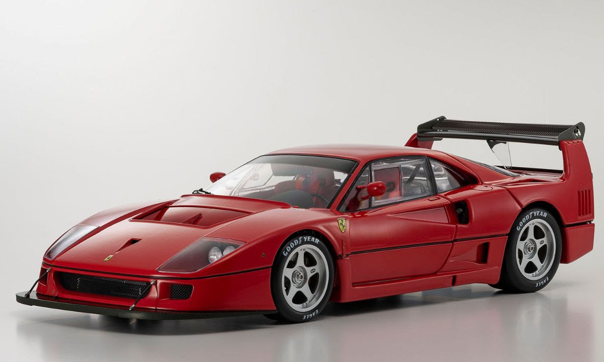 AS-IS 1 BROKEN SUSPENSION 1/12 Kyosho 1989 Ferrari F40 Competizione (Red) Diecast Car Model