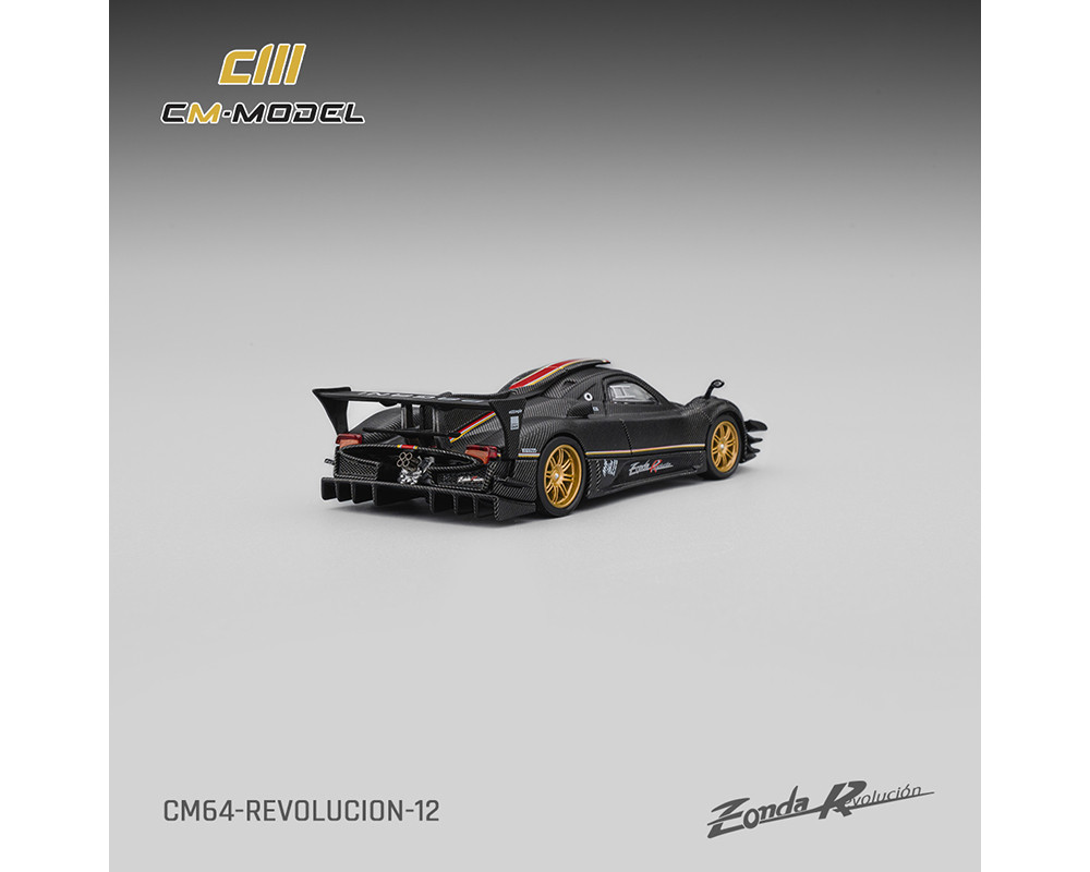 1/64 CM Model Pagani Zonda Revlucion Drycarbon Included Nürburgring Lap Time Model-Specific Water-Slide Decal Diecast Car Model