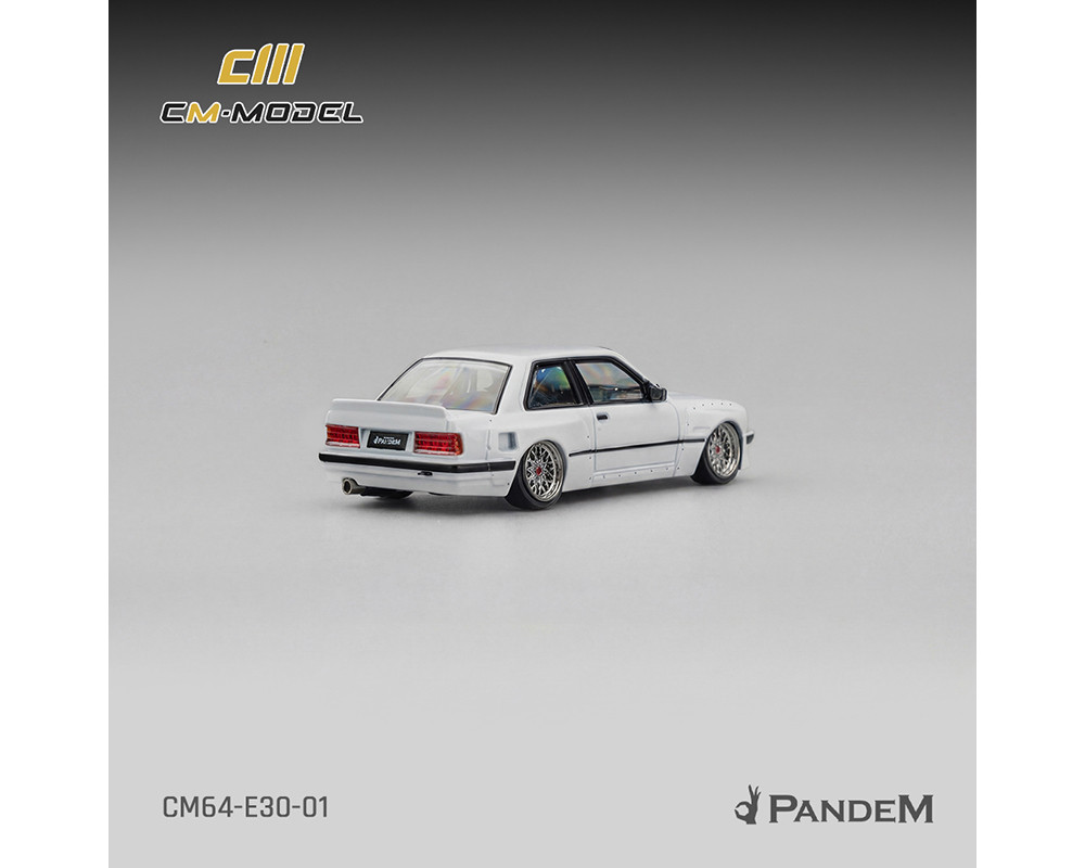 1/64 CM Model Pandem BMW M3 E30 (Pearl White) Diecast Car Model