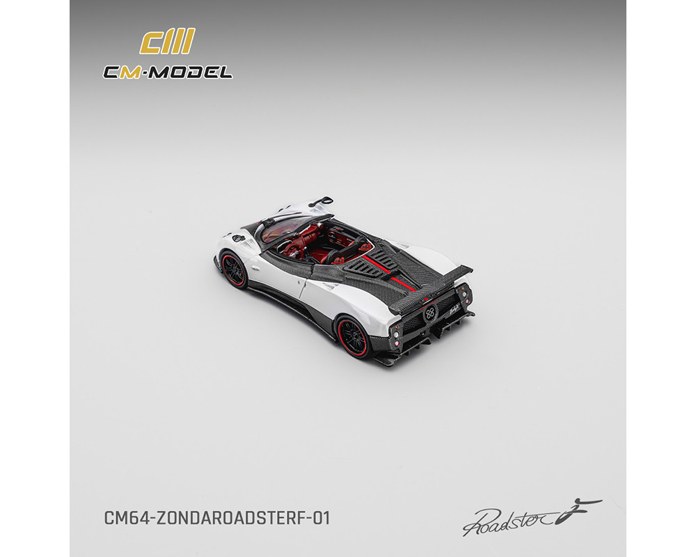 1/64 CM Model Pagani Zonda F Roadster (Pearl White) Diecast Car Model