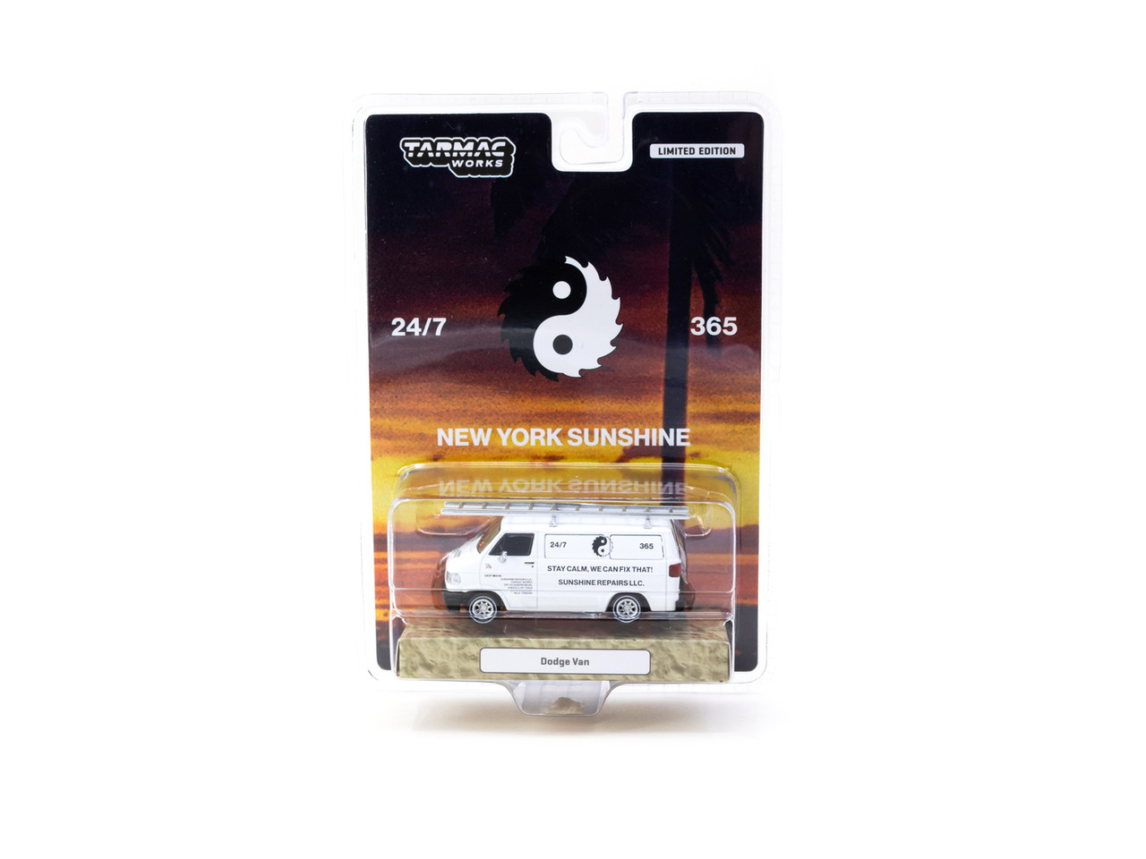 ONE PIECE ODYSSEY デラックスエディション -Switch 1/64 Tarmac Works Dodge Van, New York Sunshine (White) Diecast Car