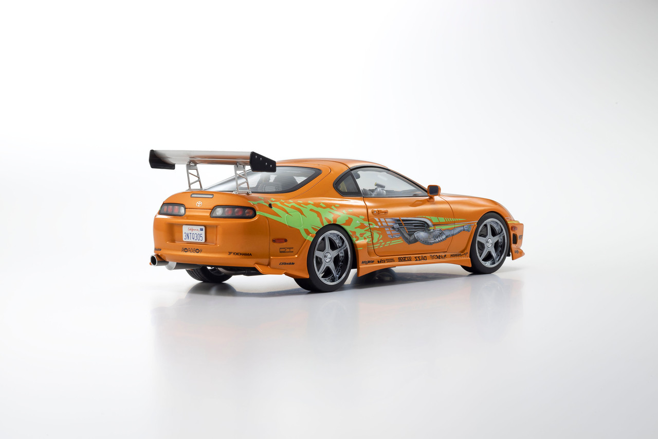 1/18 Kyosho 1994 Toyota Supra (Orange) Fast & Furious Brian's Supra Diecast Car Model