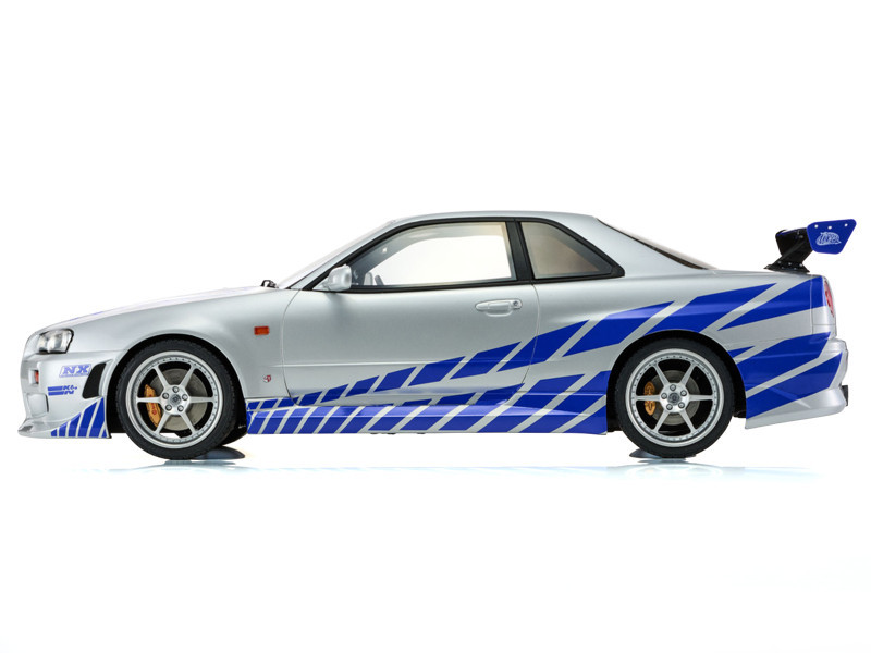 1/12 Kyosho 2001 Nissan Skyline R34 (Blue & Silver) "2 Fast 2 Furious (2003)" Car Model