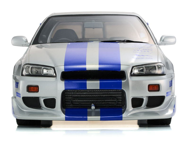 1/12 Kyosho 2001 Nissan Skyline R34 (Blue & Silver) "2 Fast 2 Furious (2003)" Car Model