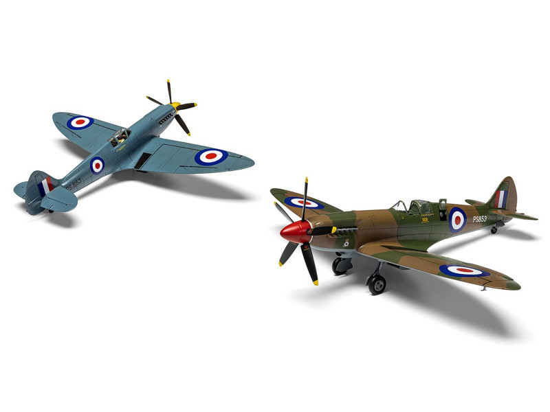 Level 2 Model Kit Supermarine Spitfire PR.XIX Fighter Aircraft with 3 Scheme Options 1/48 Plastic Model Kit by Airfix