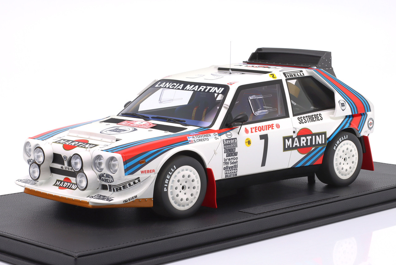 1/12 TopMarques 1986 Lancia Delta S4 #7 Winner Rallye Monte Carlo Martini Lancia Henri Toivonen, Sergio Cresto Car Model