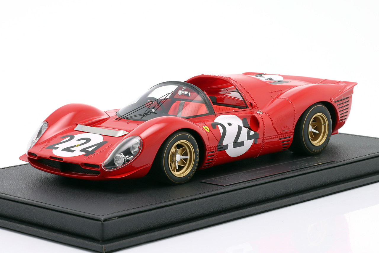 1/18 TopMarques 1967 Ferrari 330 P4 Spyder #224 Targa Florio Scuderia Ferrari SpA SEFAC Nino Vaccarella, Ludovico Scarfiotti Car Model